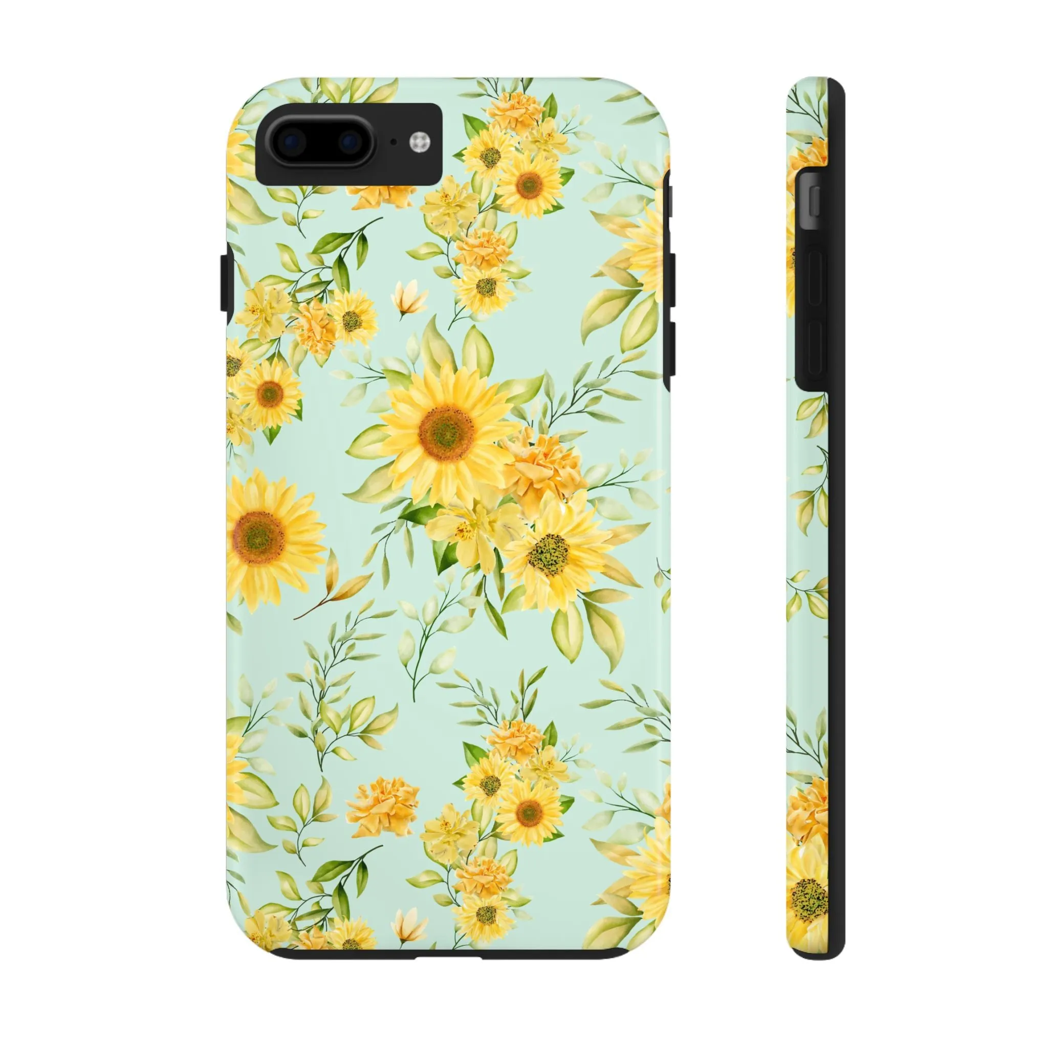 Sunflower Iphone 16 15 14 13 12 Pro Tough Case, Floral Flowers Cute Aesthetic Iphone Mini SE 11 8 Plus X XR XS Max Phone Cover Gift