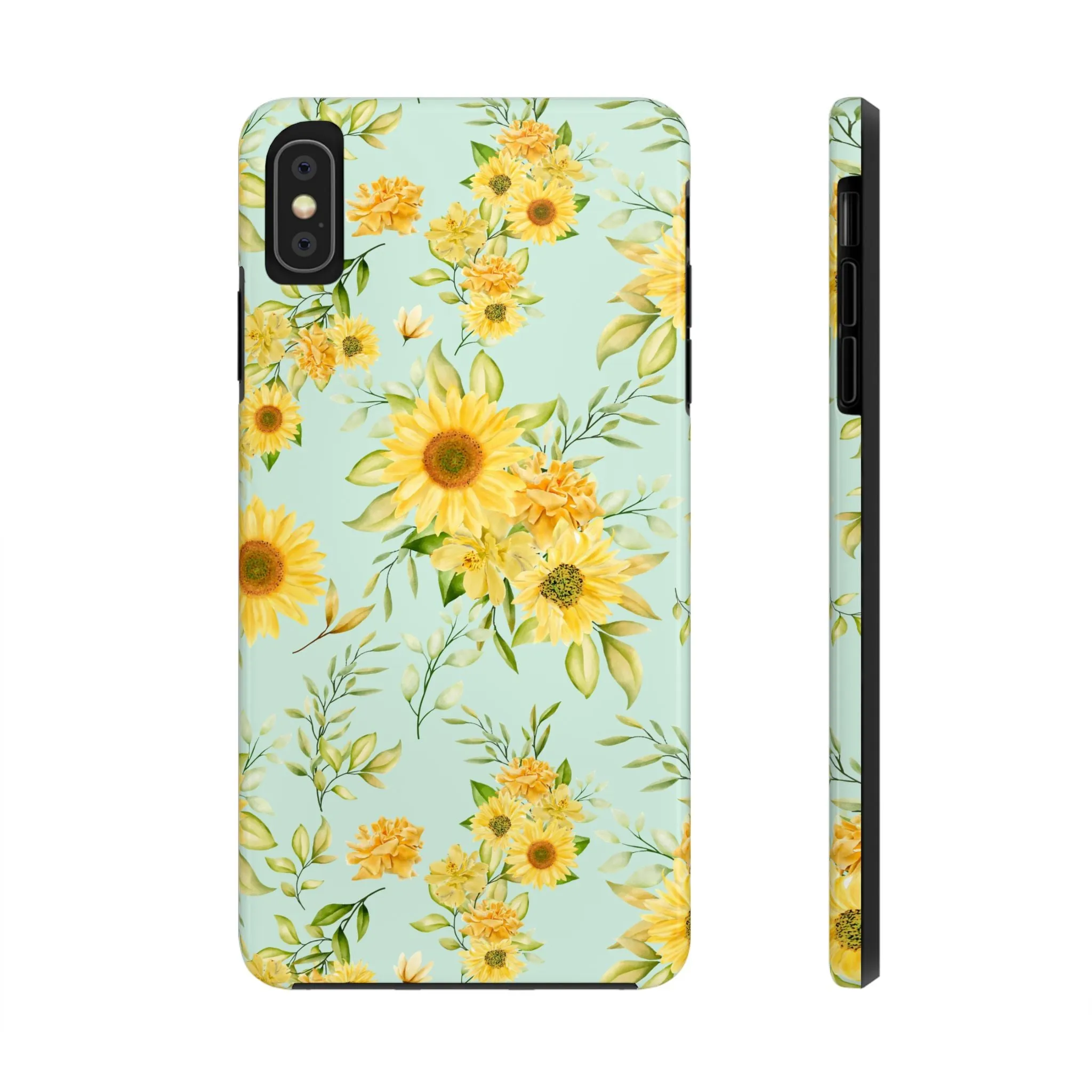 Sunflower Iphone 16 15 14 13 12 Pro Tough Case, Floral Flowers Cute Aesthetic Iphone Mini SE 11 8 Plus X XR XS Max Phone Cover Gift