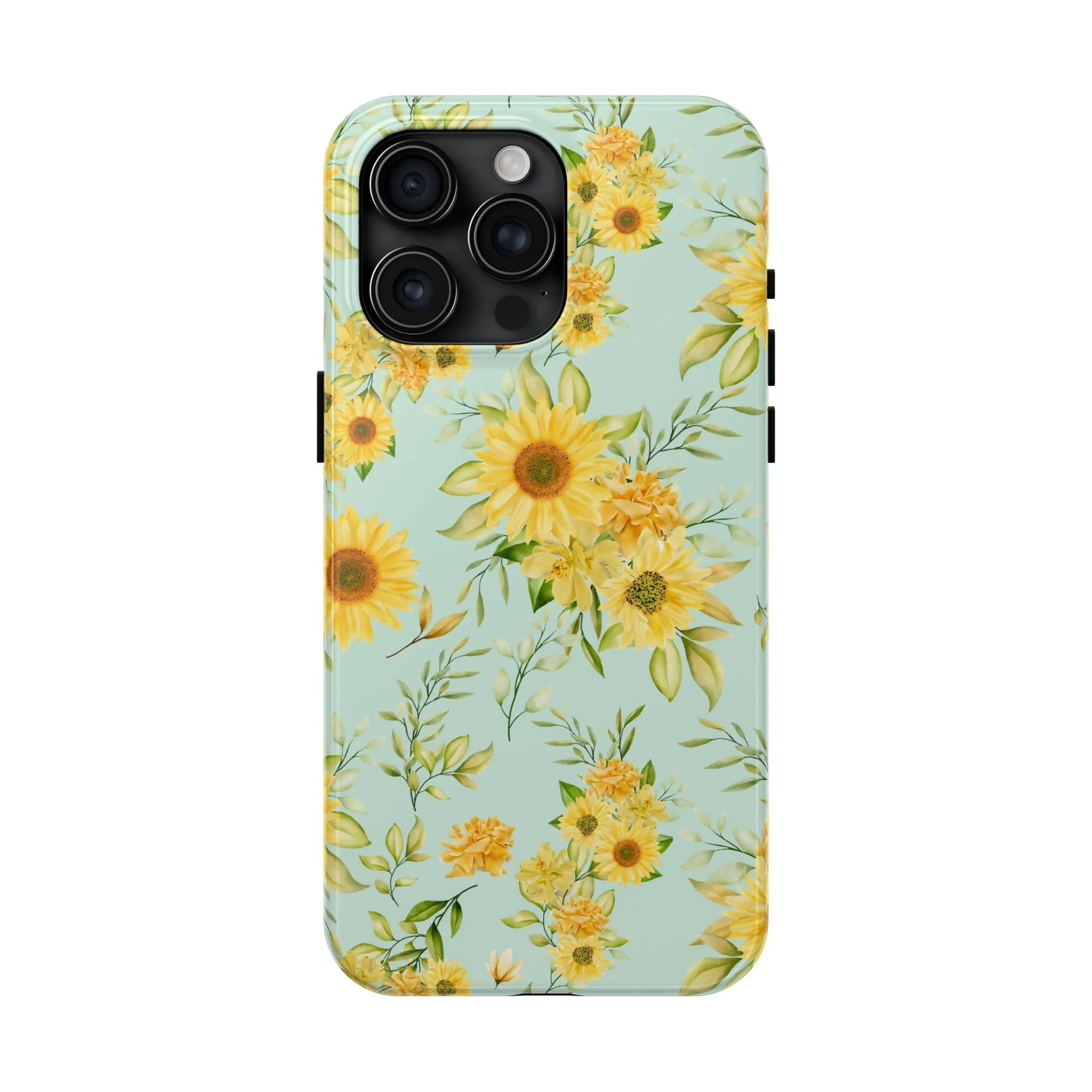 Sunflower Iphone 16 15 14 13 12 Pro Tough Case, Floral Flowers Cute Aesthetic Iphone Mini SE 11 8 Plus X XR XS Max Phone Cover Gift