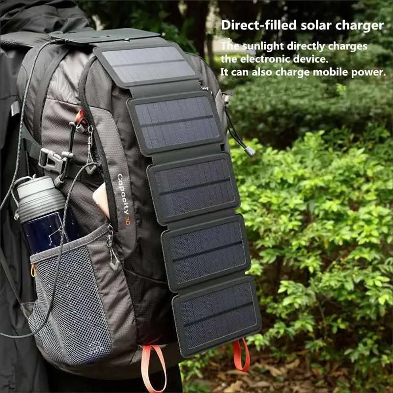 SunPower folding 10W Solar Cells Charger 5V 2.1A USB Output Devices - Portable Solar Panels for Smartphones