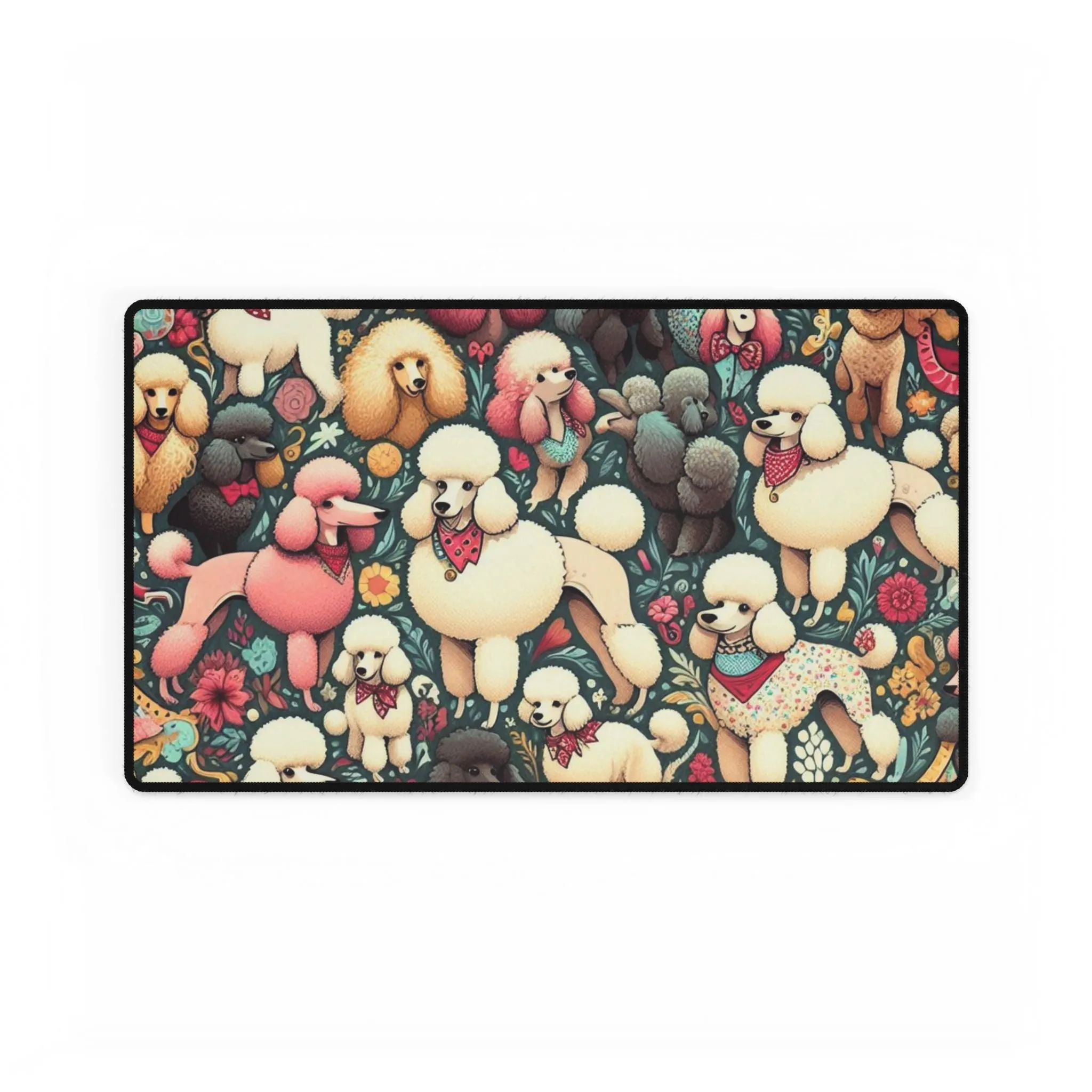 Super Sweet and Whimsical Standard Poodle Pattern - Desk Mats