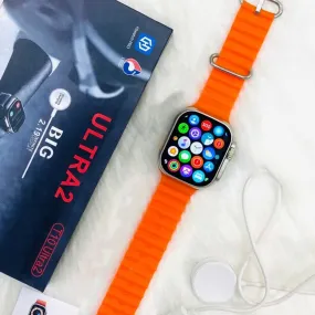 T10 ULTRA 2 SMART WATCHES 2.19 INCH 49MM STRAPS BT CALL WITH HIWATCHPRO APP (ORANGE