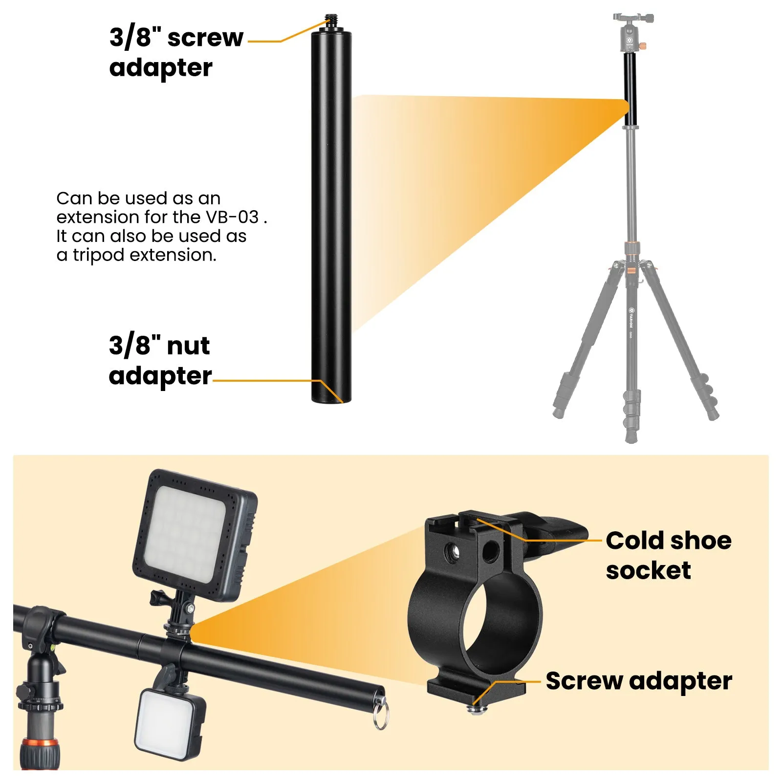 TARION VB-03  Overhead Tripod Extension Arm