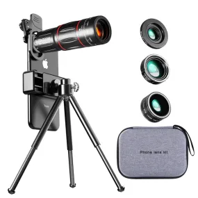 Telescope Camera Adapter for Mobile Phone 28X HD Telescope Lens suitable for iPhone Samsung