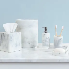 The Classic Grey Marble Bath Accessories