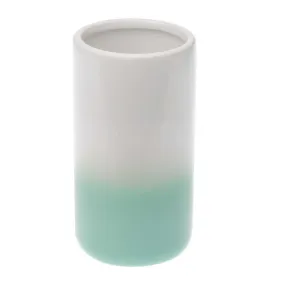 Toothbrush Holder Ceramic White/Green