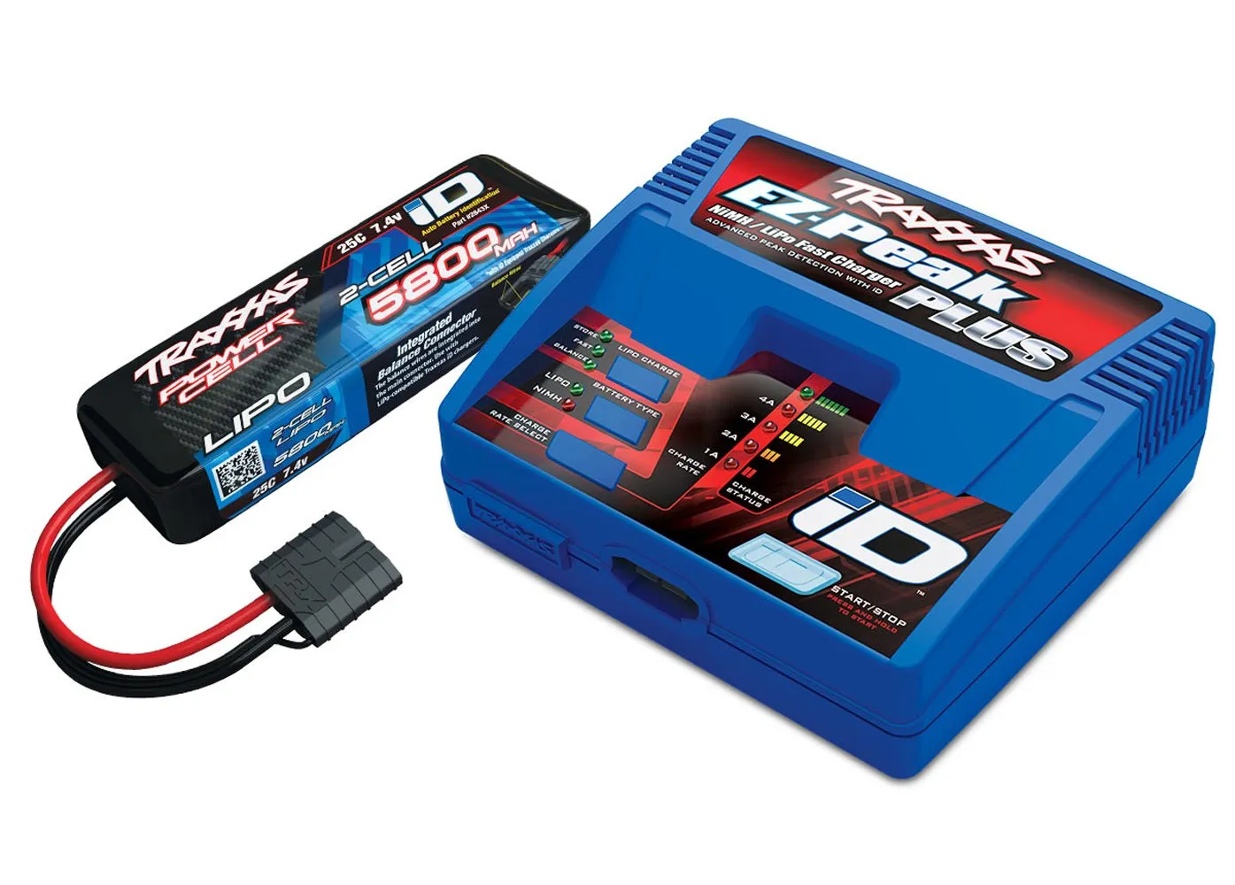 Traxxas 2S 5800mAh  Battery / iD Charger Completer Pack, 2992