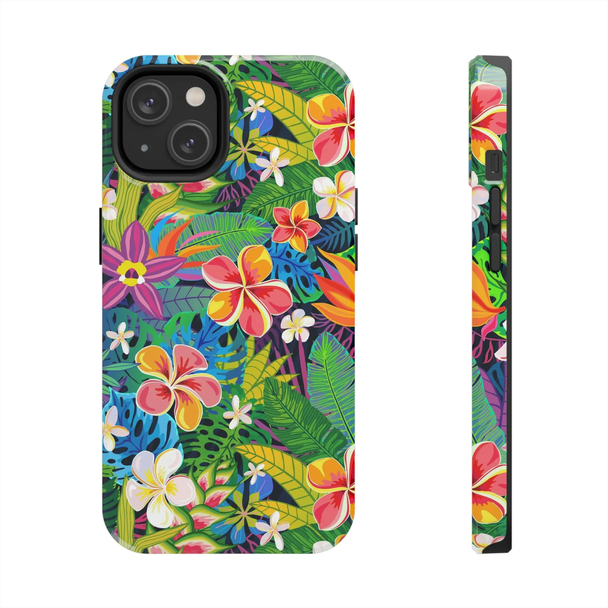 Tropical Flowers iPhone 14 13 Pro Max Tough Case Mate, Cute Aesthetic Iphone 12 11 Mini SE  X XR XS 8 Plus 7 6 Phone Cover Gift