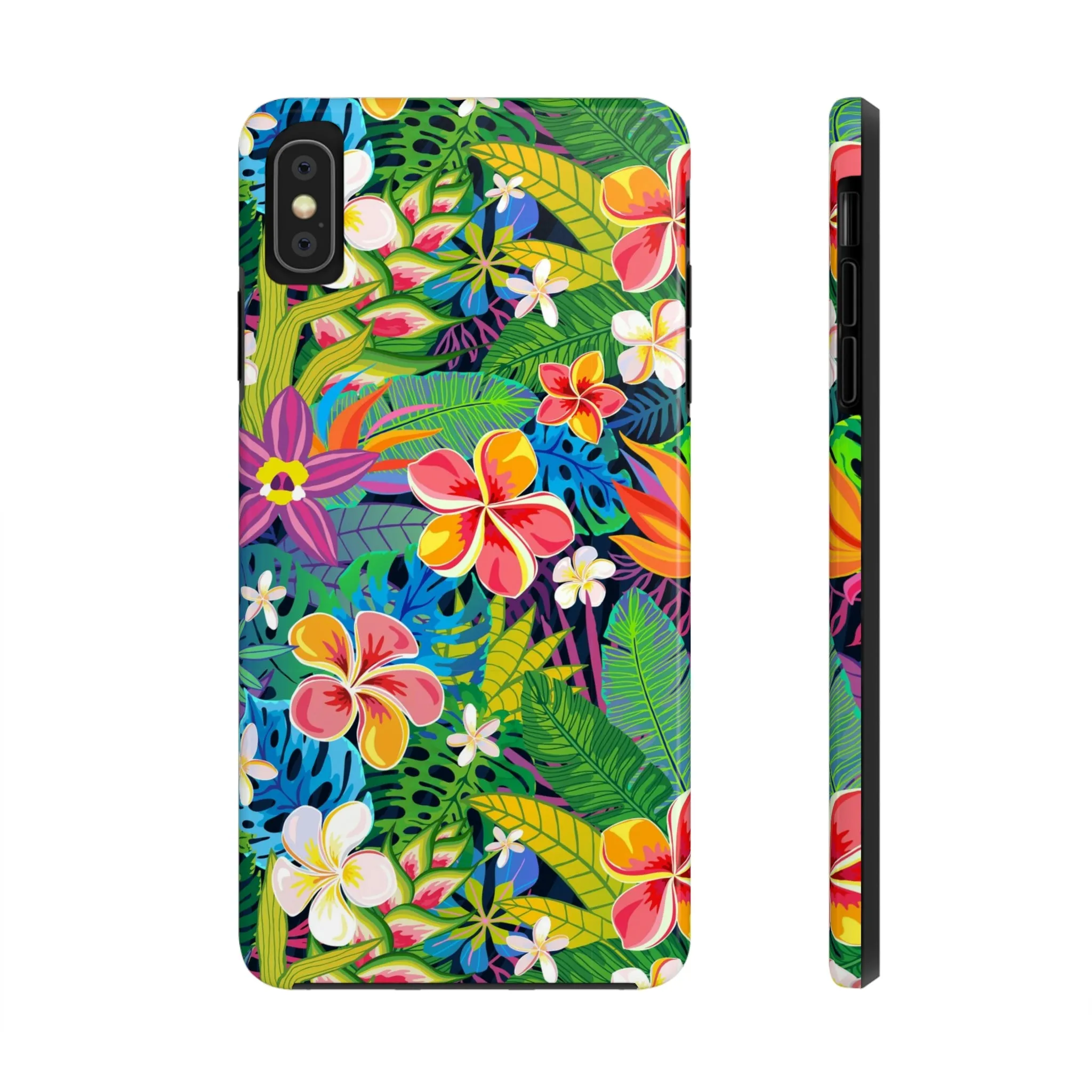 Tropical Flowers iPhone 14 13 Pro Max Tough Case Mate, Cute Aesthetic Iphone 12 11 Mini SE  X XR XS 8 Plus 7 6 Phone Cover Gift