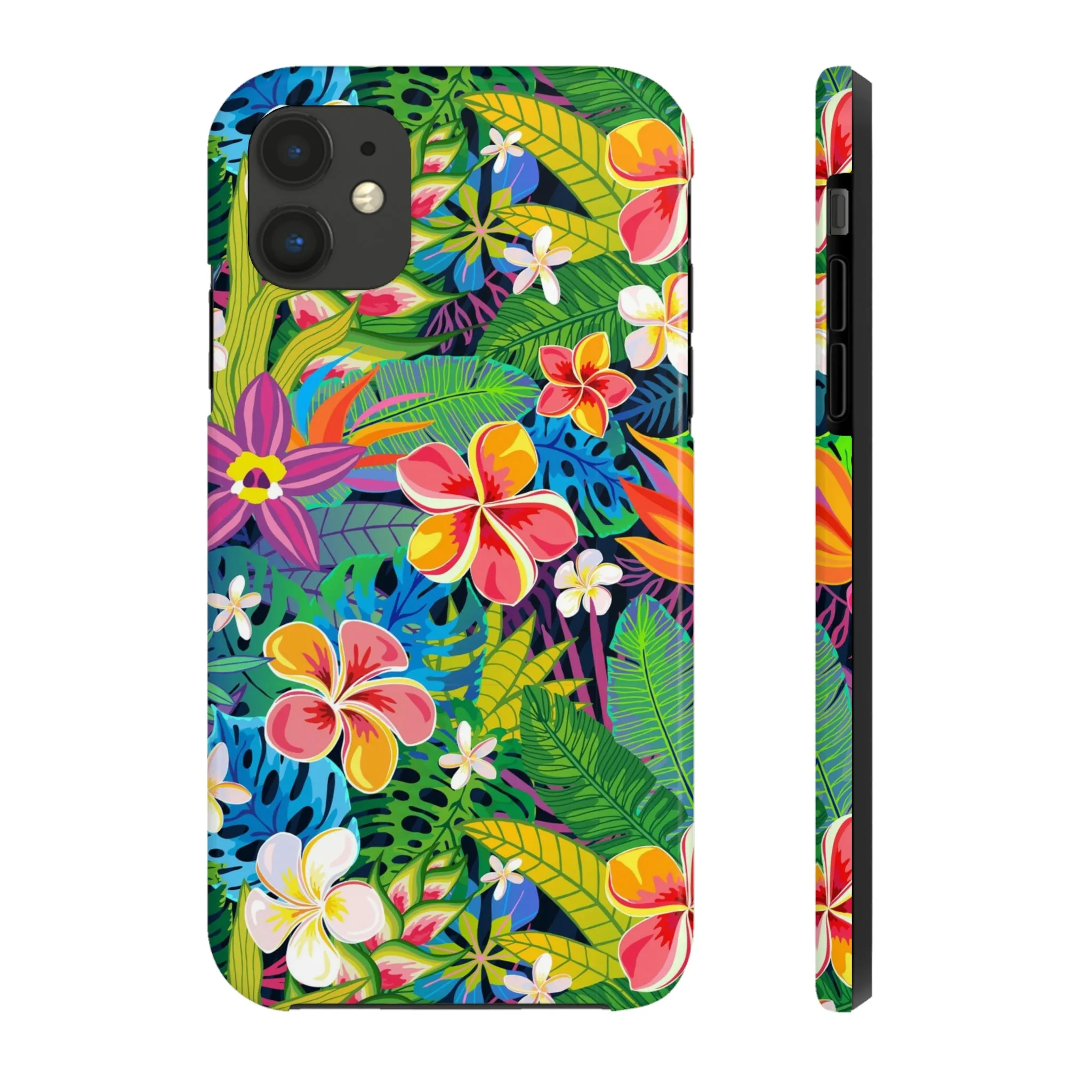 Tropical Flowers iPhone 14 13 Pro Max Tough Case Mate, Cute Aesthetic Iphone 12 11 Mini SE  X XR XS 8 Plus 7 6 Phone Cover Gift