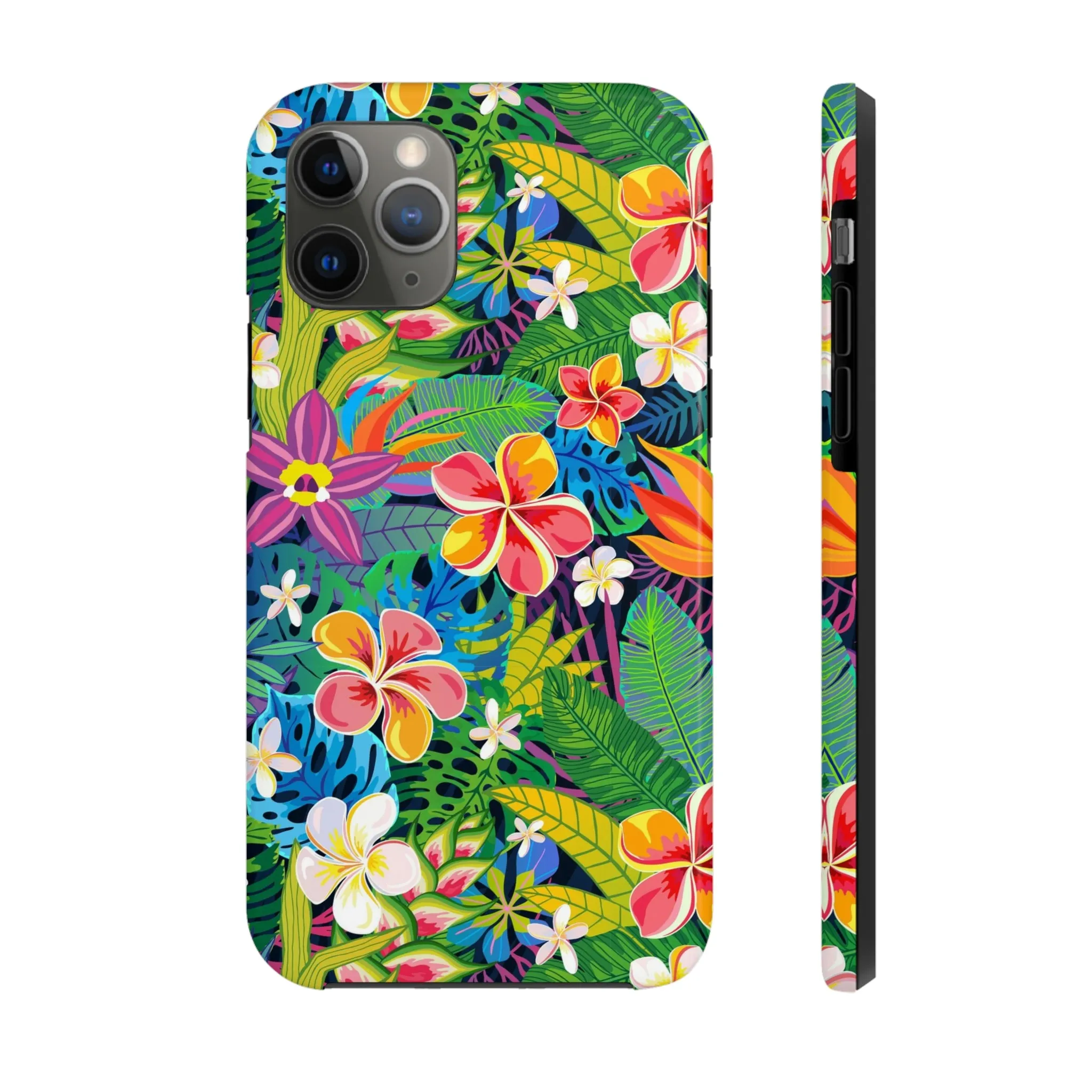 Tropical Flowers iPhone 14 13 Pro Max Tough Case Mate, Cute Aesthetic Iphone 12 11 Mini SE  X XR XS 8 Plus 7 6 Phone Cover Gift