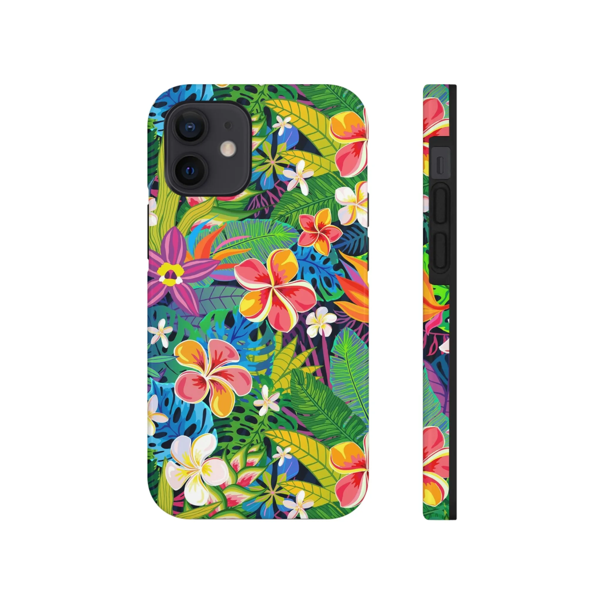 Tropical Flowers iPhone 14 13 Pro Max Tough Case Mate, Cute Aesthetic Iphone 12 11 Mini SE  X XR XS 8 Plus 7 6 Phone Cover Gift