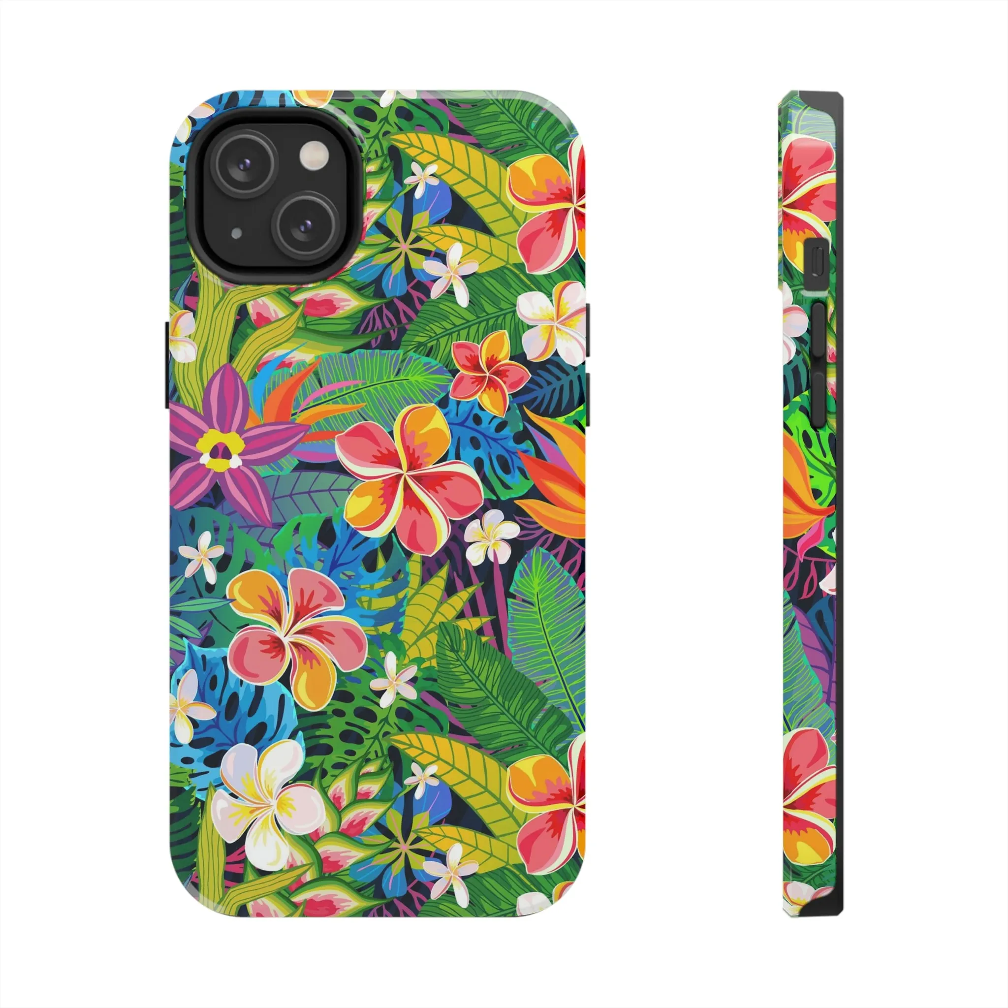 Tropical Flowers iPhone 14 13 Pro Max Tough Case Mate, Cute Aesthetic Iphone 12 11 Mini SE  X XR XS 8 Plus 7 6 Phone Cover Gift