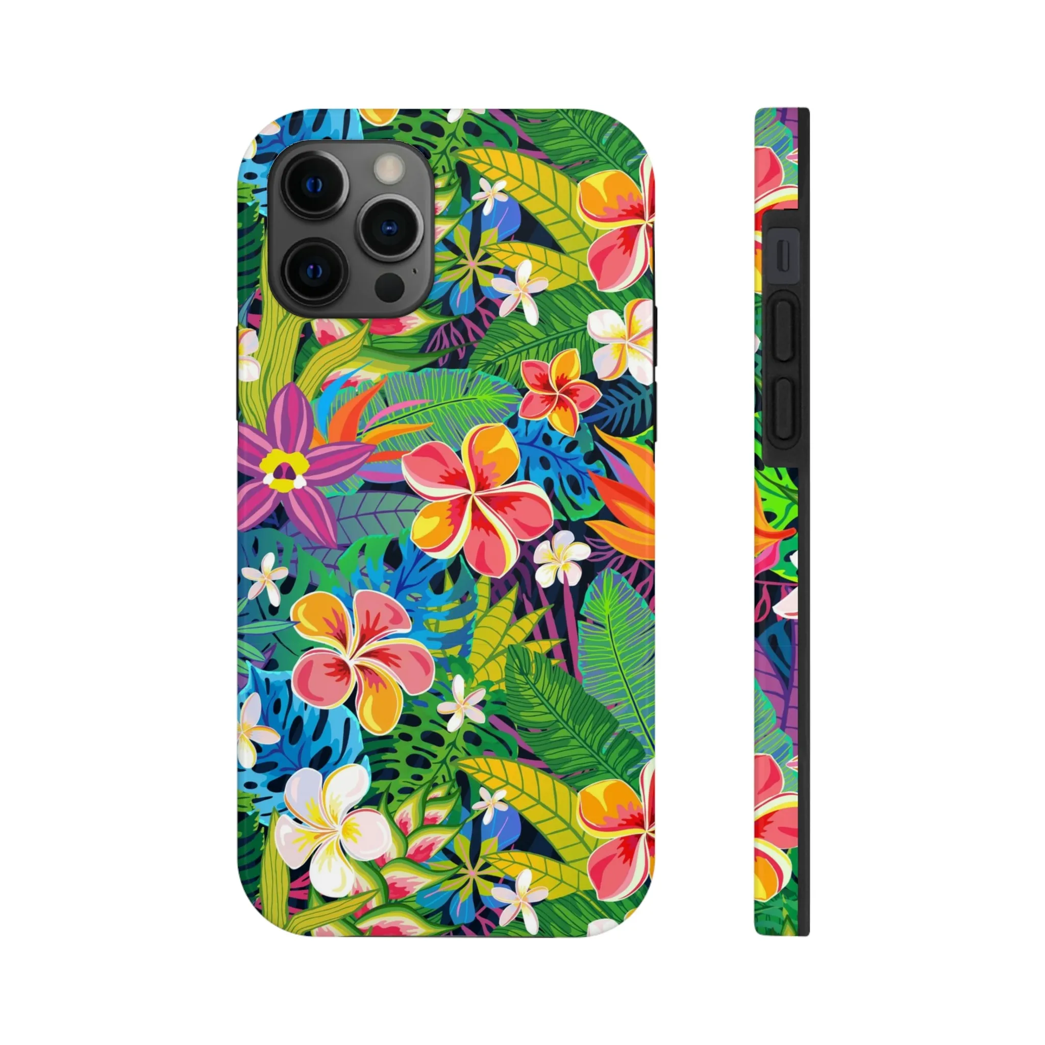 Tropical Flowers iPhone 14 13 Pro Max Tough Case Mate, Cute Aesthetic Iphone 12 11 Mini SE  X XR XS 8 Plus 7 6 Phone Cover Gift