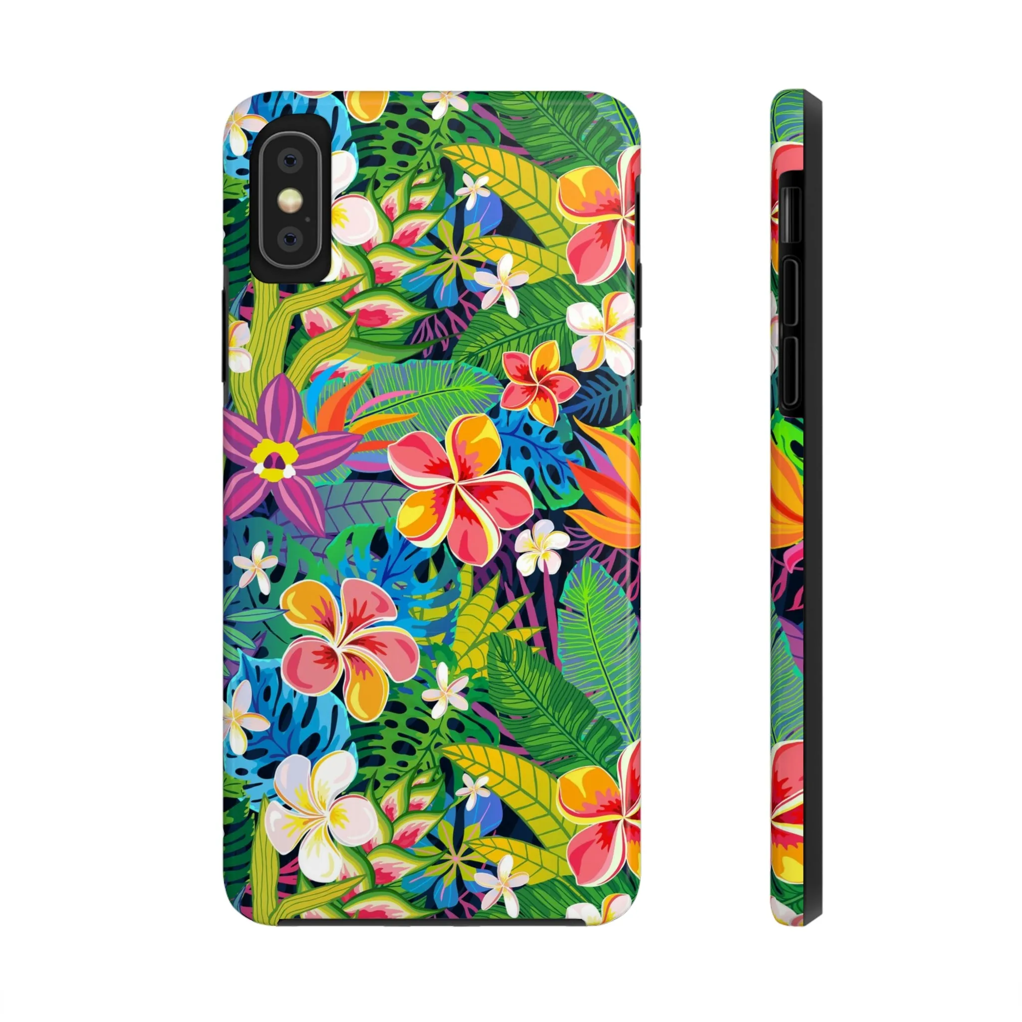 Tropical Flowers iPhone 14 13 Pro Max Tough Case Mate, Cute Aesthetic Iphone 12 11 Mini SE  X XR XS 8 Plus 7 6 Phone Cover Gift