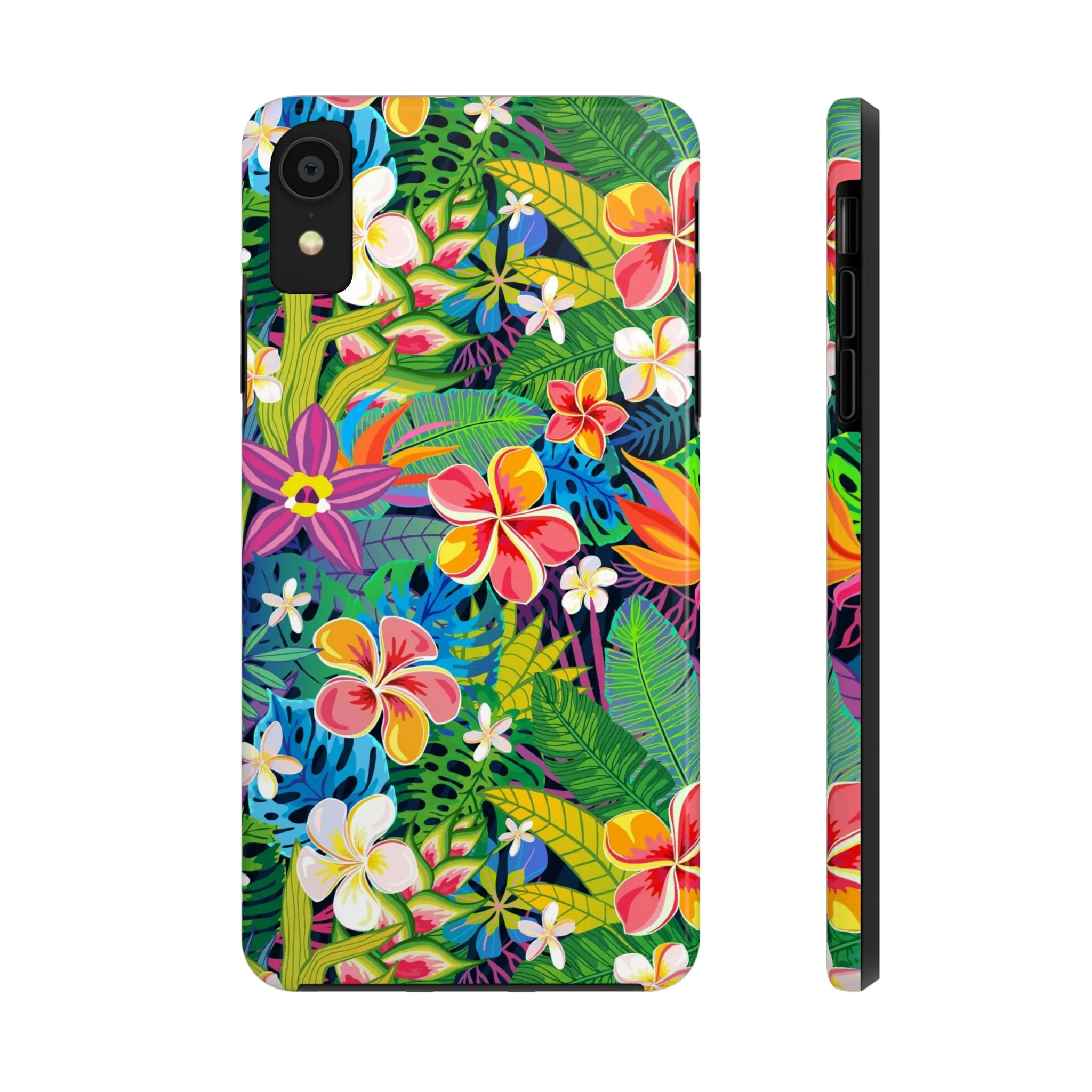 Tropical Flowers iPhone 14 13 Pro Max Tough Case Mate, Cute Aesthetic Iphone 12 11 Mini SE  X XR XS 8 Plus 7 6 Phone Cover Gift