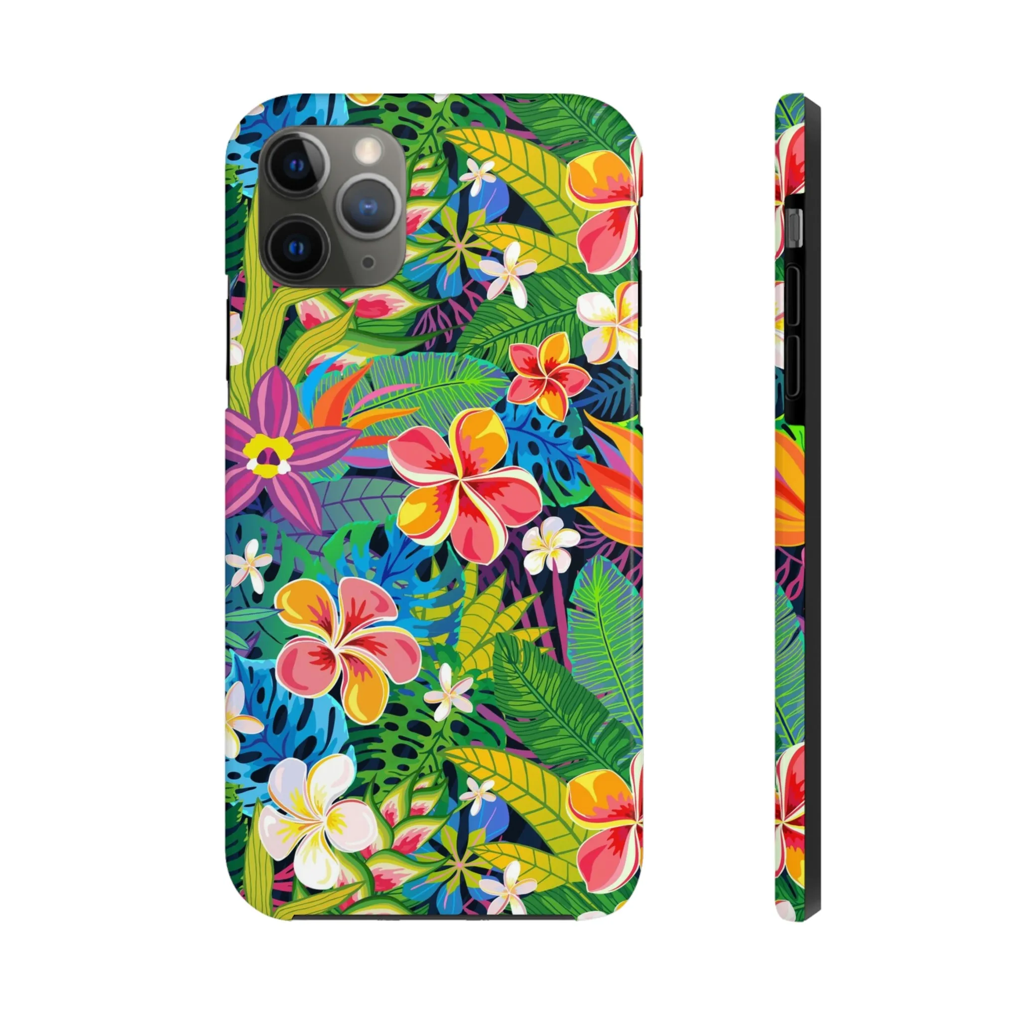 Tropical Flowers iPhone 14 13 Pro Max Tough Case Mate, Cute Aesthetic Iphone 12 11 Mini SE  X XR XS 8 Plus 7 6 Phone Cover Gift