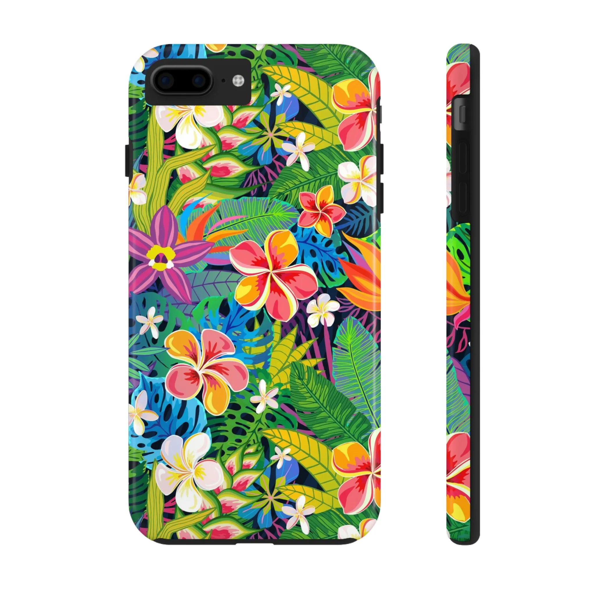 Tropical Flowers iPhone 14 13 Pro Max Tough Case Mate, Cute Aesthetic Iphone 12 11 Mini SE  X XR XS 8 Plus 7 6 Phone Cover Gift