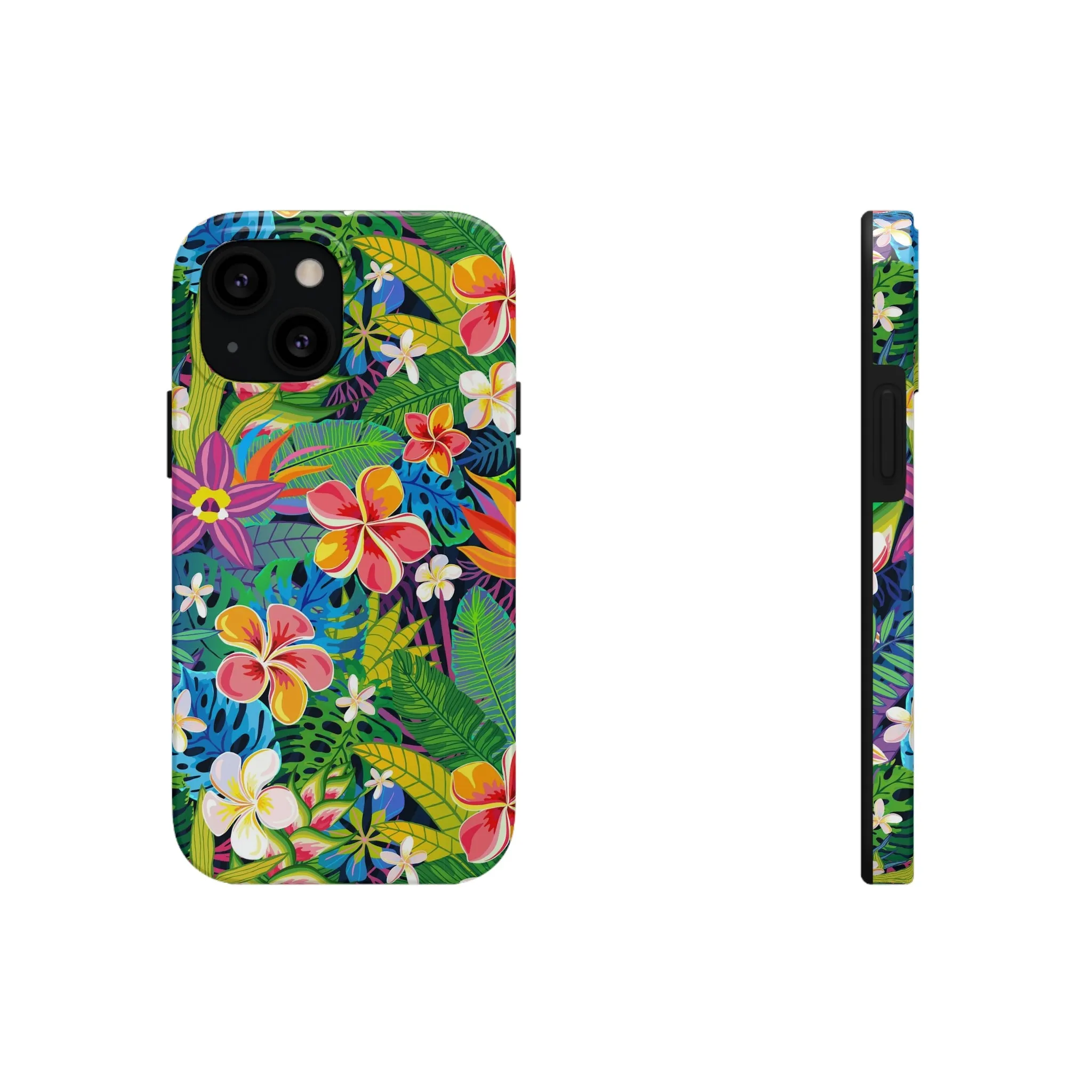 Tropical Flowers iPhone 14 13 Pro Max Tough Case Mate, Cute Aesthetic Iphone 12 11 Mini SE  X XR XS 8 Plus 7 6 Phone Cover Gift