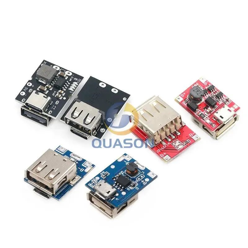 Type-C / Micro USB 5V 1A 2A Boost Converter Step-Up Power Module Mobile Power Bank Accessories With Protection LED Indicator