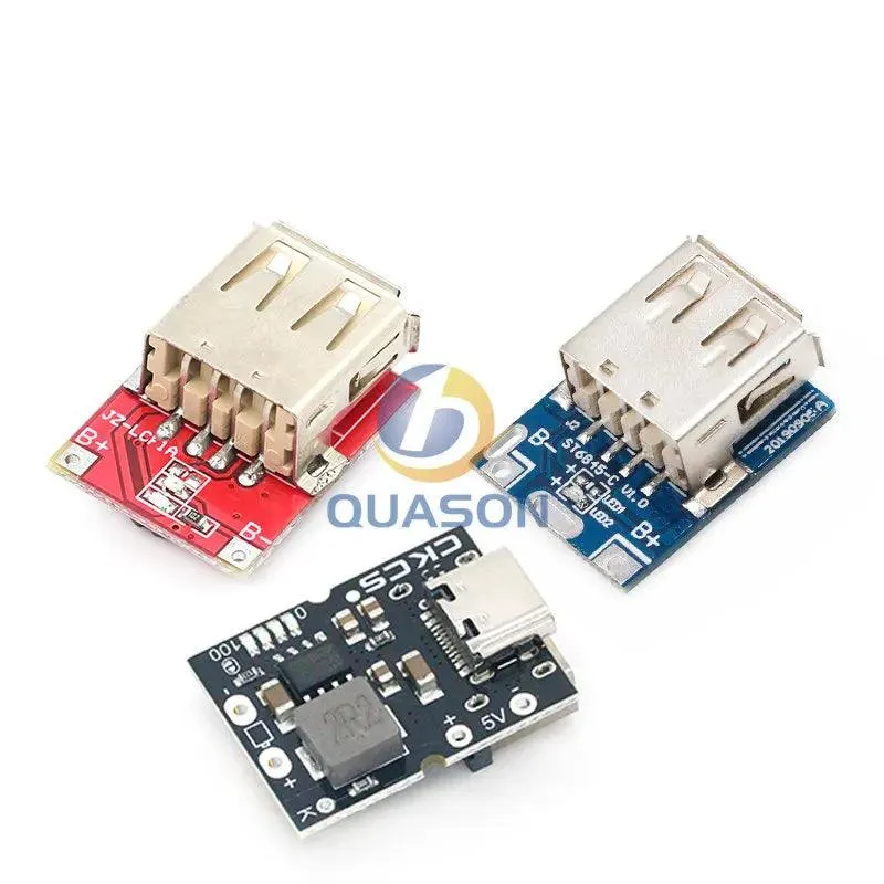 Type-C / Micro USB 5V 1A 2A Boost Converter Step-Up Power Module Mobile Power Bank Accessories With Protection LED Indicator