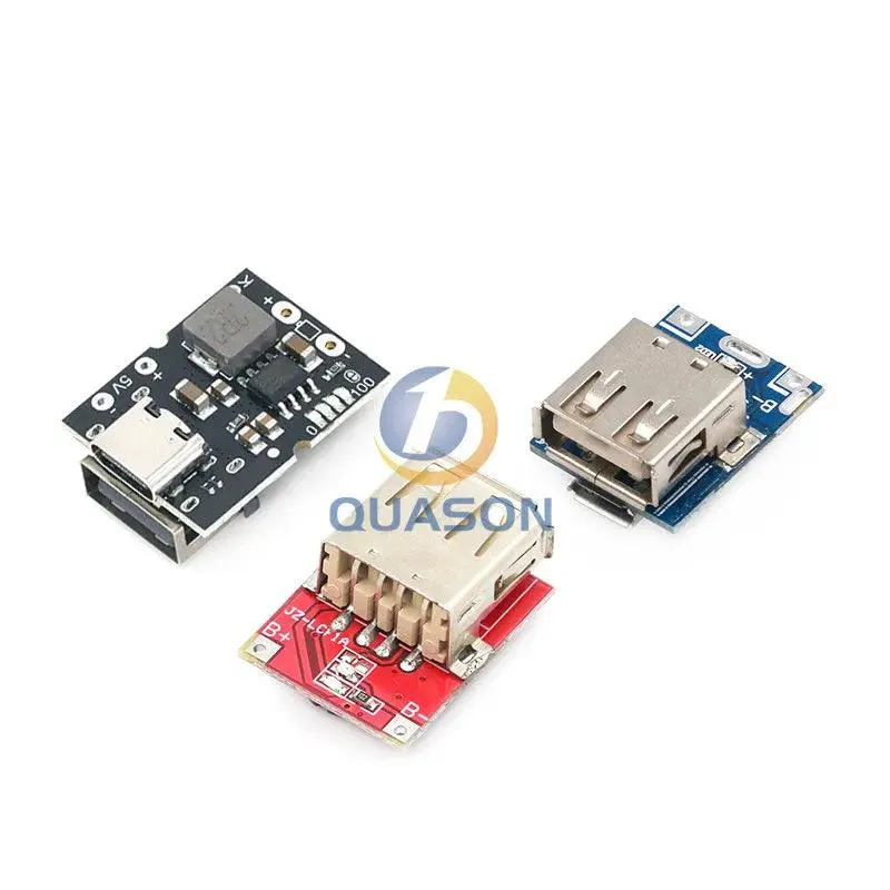 Type-C / Micro USB 5V 1A 2A Boost Converter Step-Up Power Module Mobile Power Bank Accessories With Protection LED Indicator