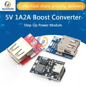 Type-C / Micro USB 5V 1A 2A Boost Converter Step-Up Power Module Mobile Power Bank Accessories With Protection LED Indicator