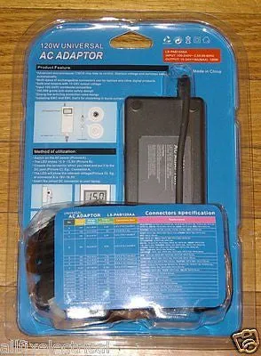 Universal 15-24Volt 8amp Switchmode Laptop AC Adaptor - Part # LS-PAB120AA