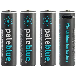 USB Rechargeable Pale Blue AA 4-pack (incl USB-C charging cable)