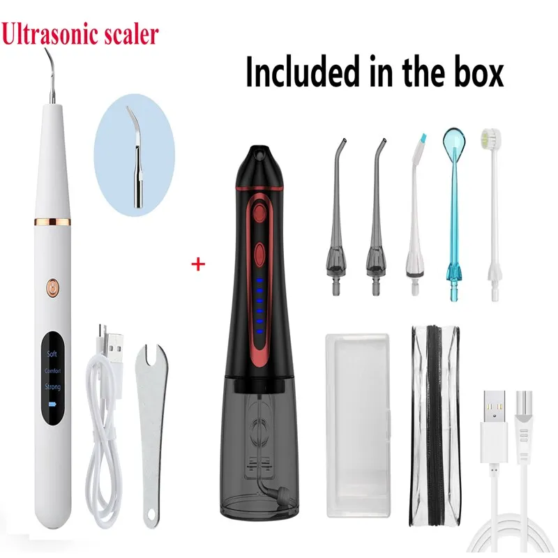 USB Rechargeable Water Flosser Portable Dental Water Jet 300ML Water Tank Waterproof Teeth Cleaner 0ral irrigator