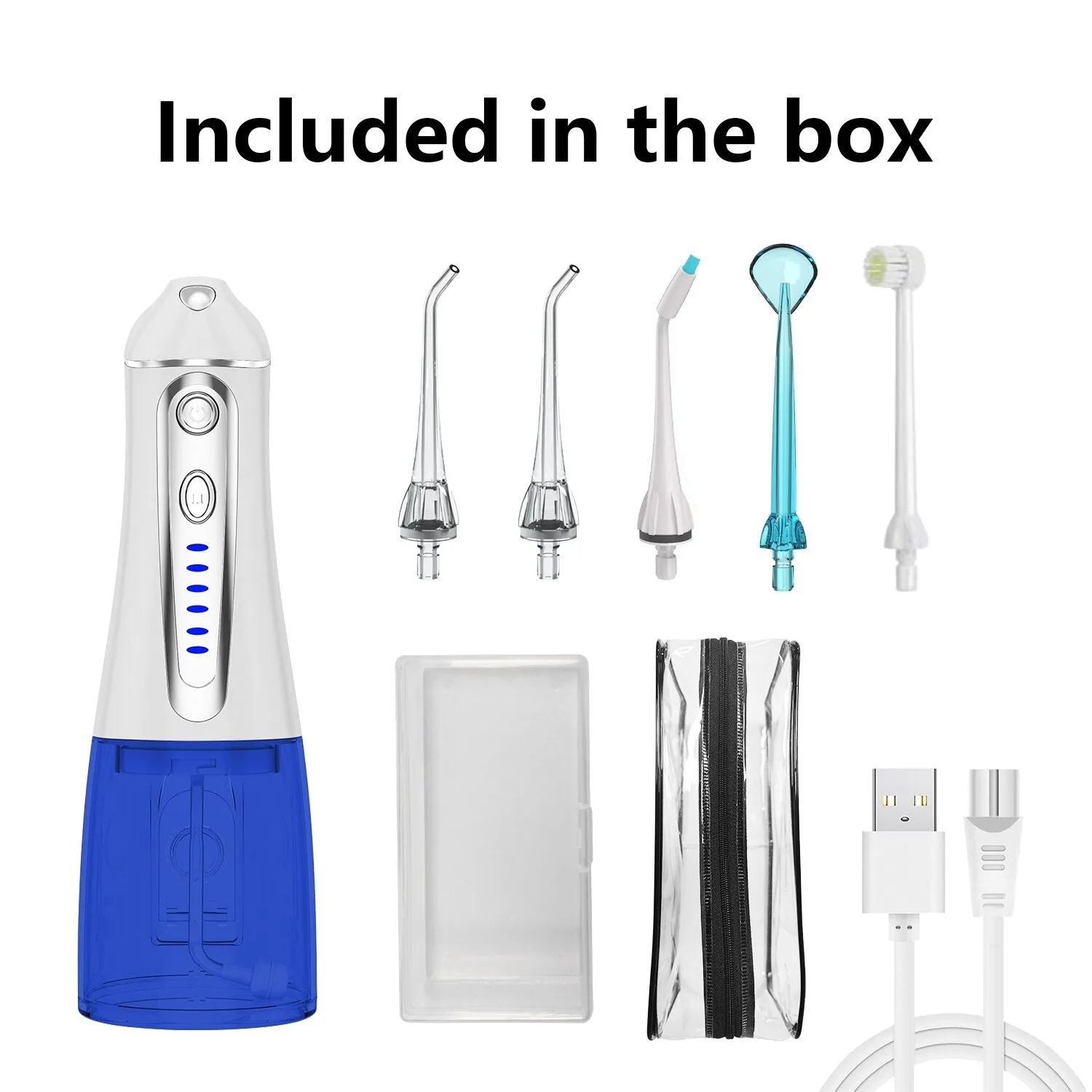 USB Rechargeable Water Flosser Portable Dental Water Jet 300ML Water Tank Waterproof Teeth Cleaner 0ral irrigator