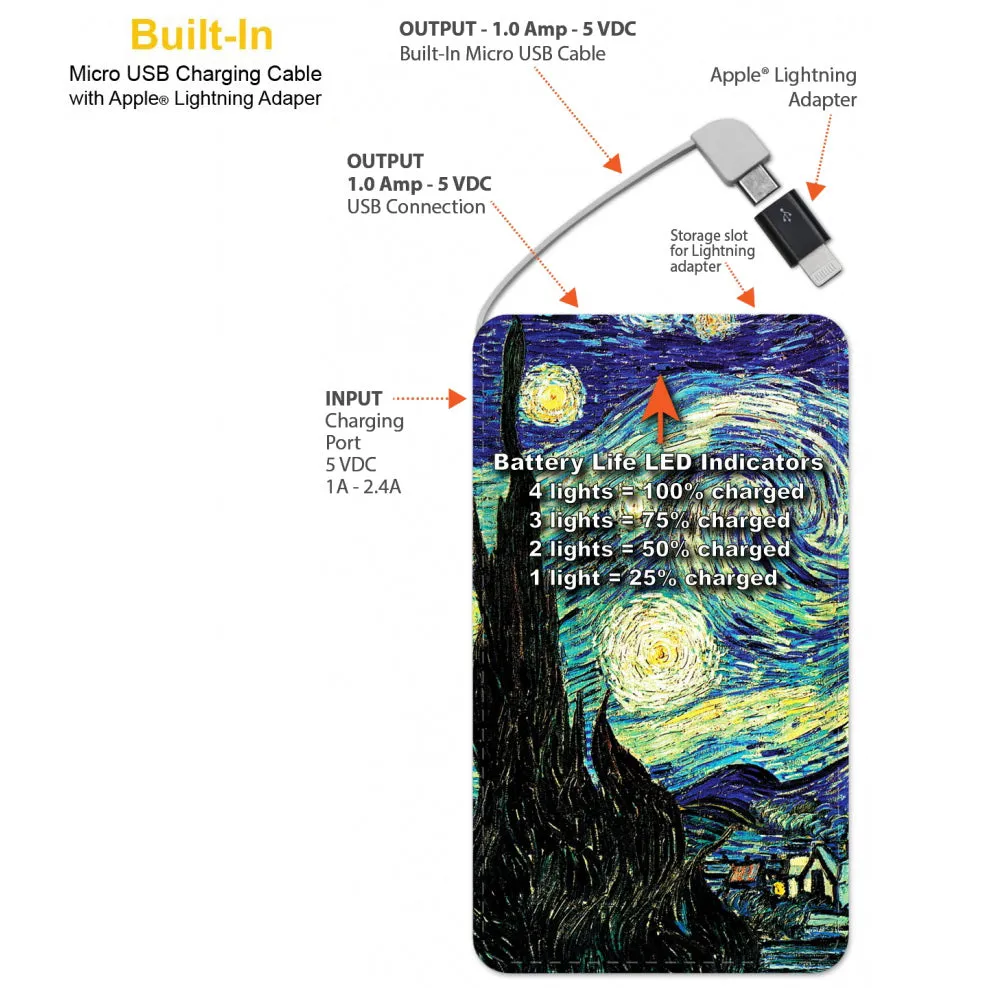 Van Gogh Starry Night Portable Power Bank