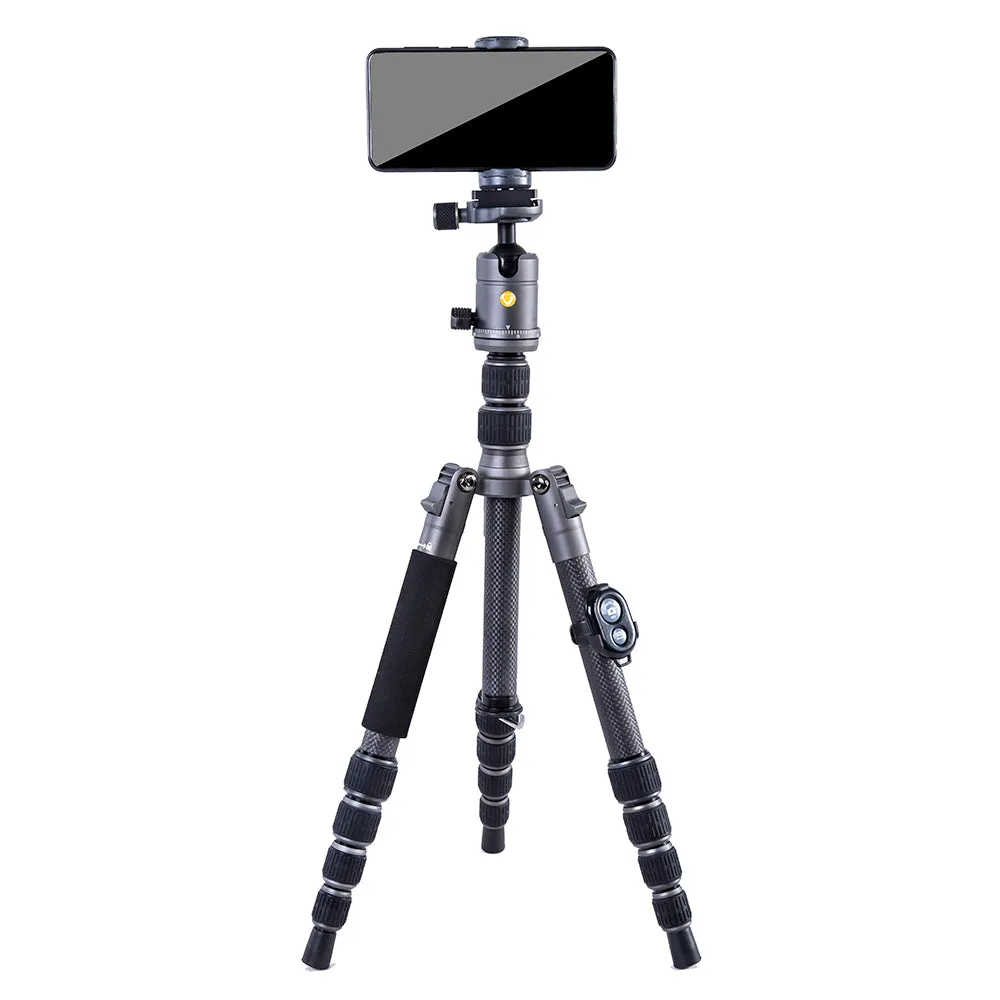 Vanguard - VEO 3 GO 235CB Carbon Fiber Tripod / Monopod with Ball Head, Bluetooth Remote