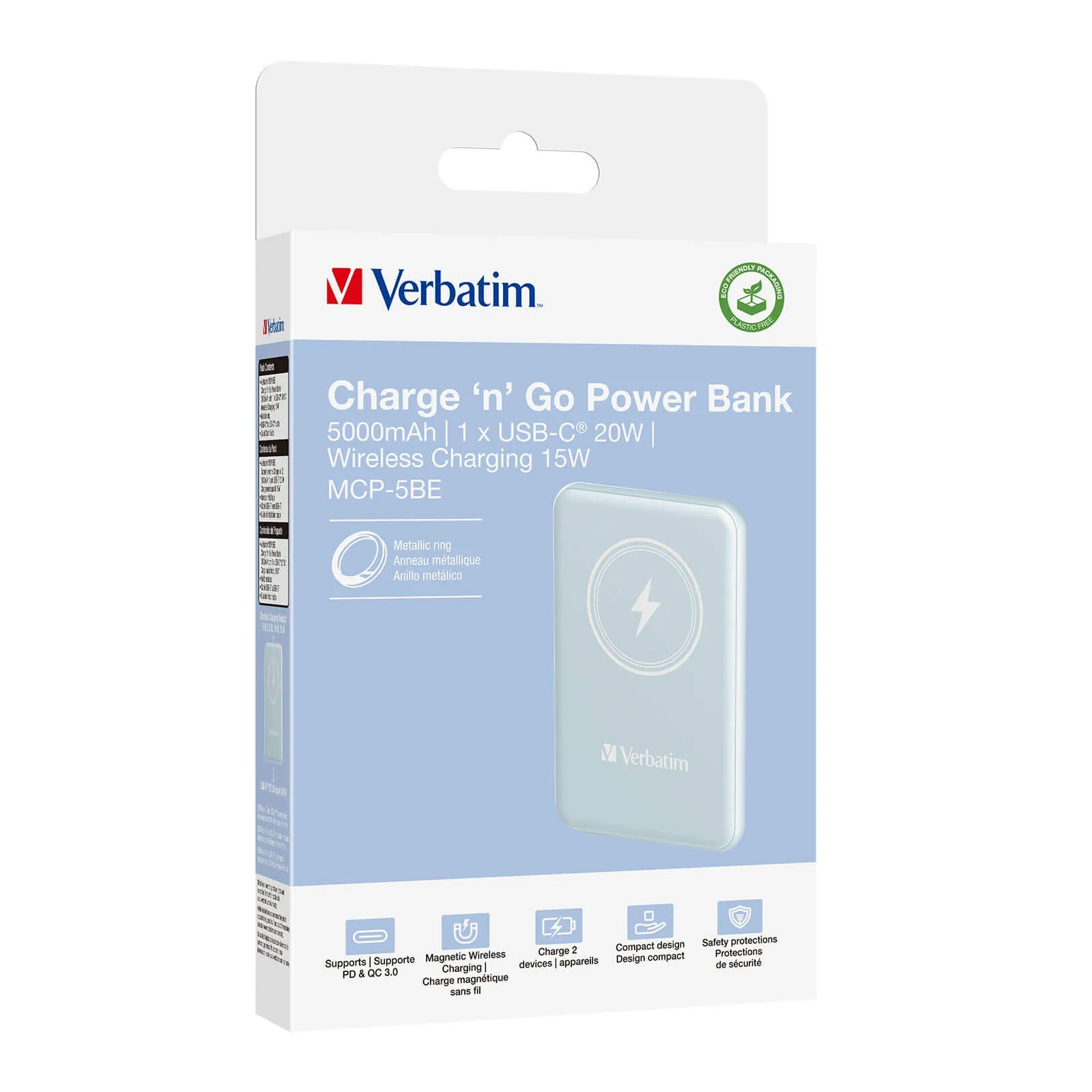 Verbatim 5000mAh Magnetic Wireless Power Bank (MCP-5)