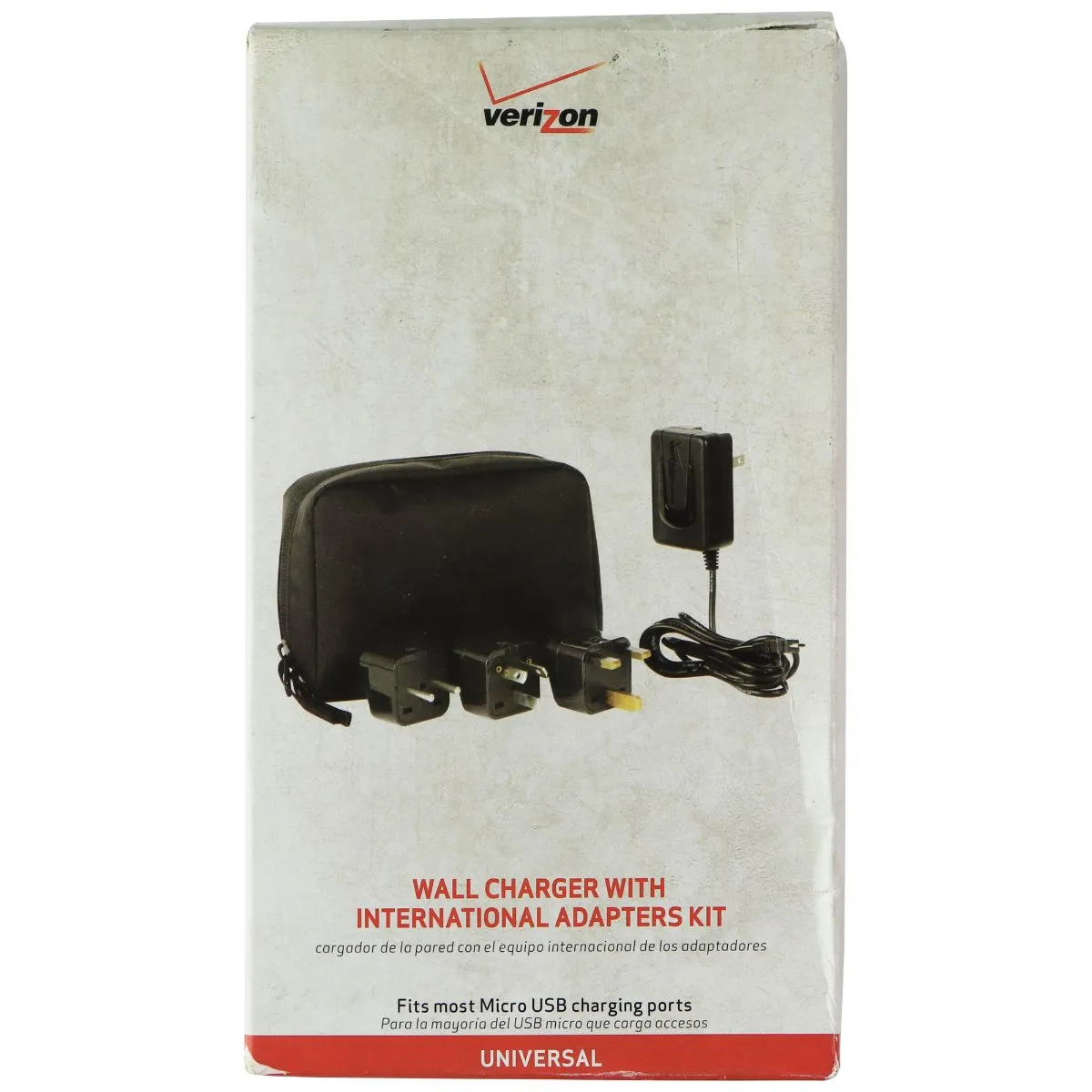 Verizon (Micro-USB) Wall Charger with International Adapters Kit - Black