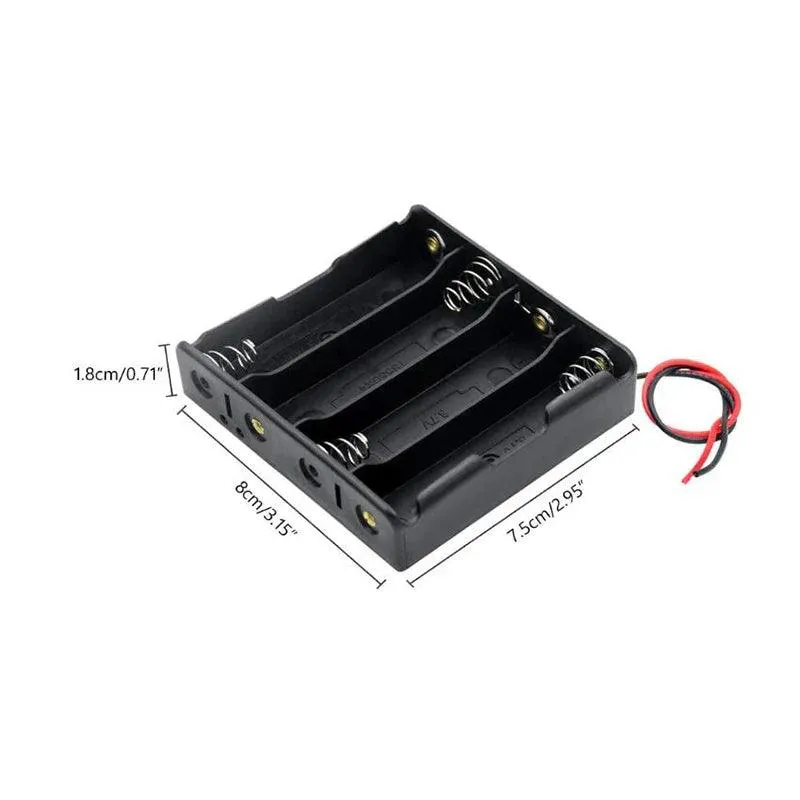 Versatile 18650 Battery Holder Cases with Wire Leads - Available in 1 to 4 Slot Configurations