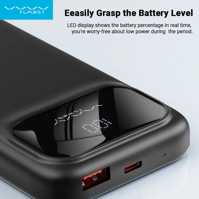 Vyvylabs Leca Digital Display Fast Charge Power Bank 10000mAh 20W - Black