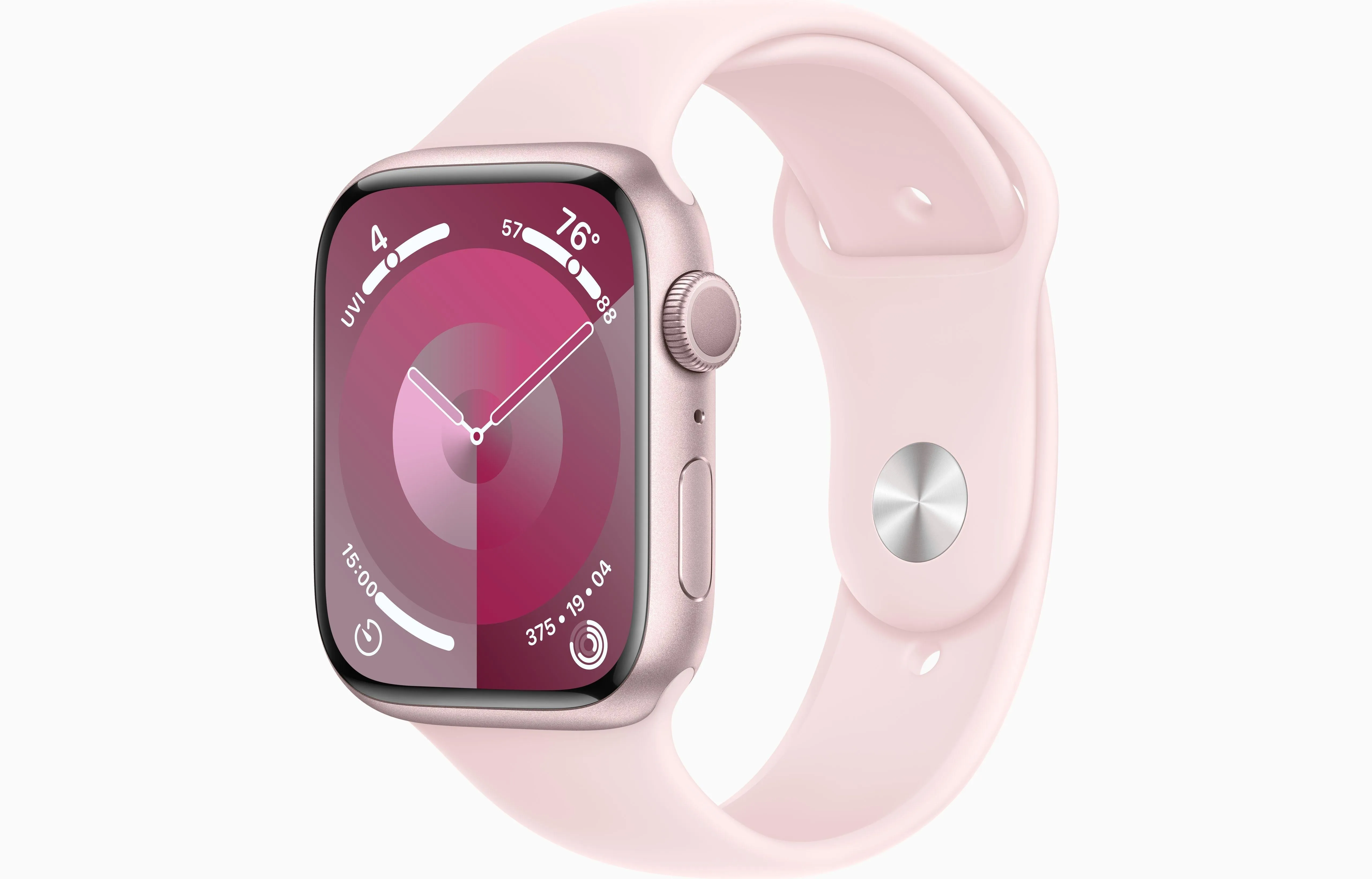 Watch Series 9 Gps 45Mm Pink Aluminium Case With Light Pink Sport Band - S/M