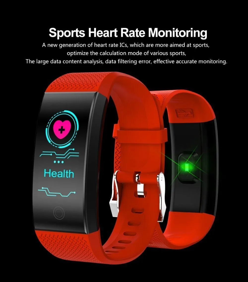 Waterproof Smartwatch Fitness Bracelet Wristband Watch Heart Rate Monitor Smart Band For iPhone Android