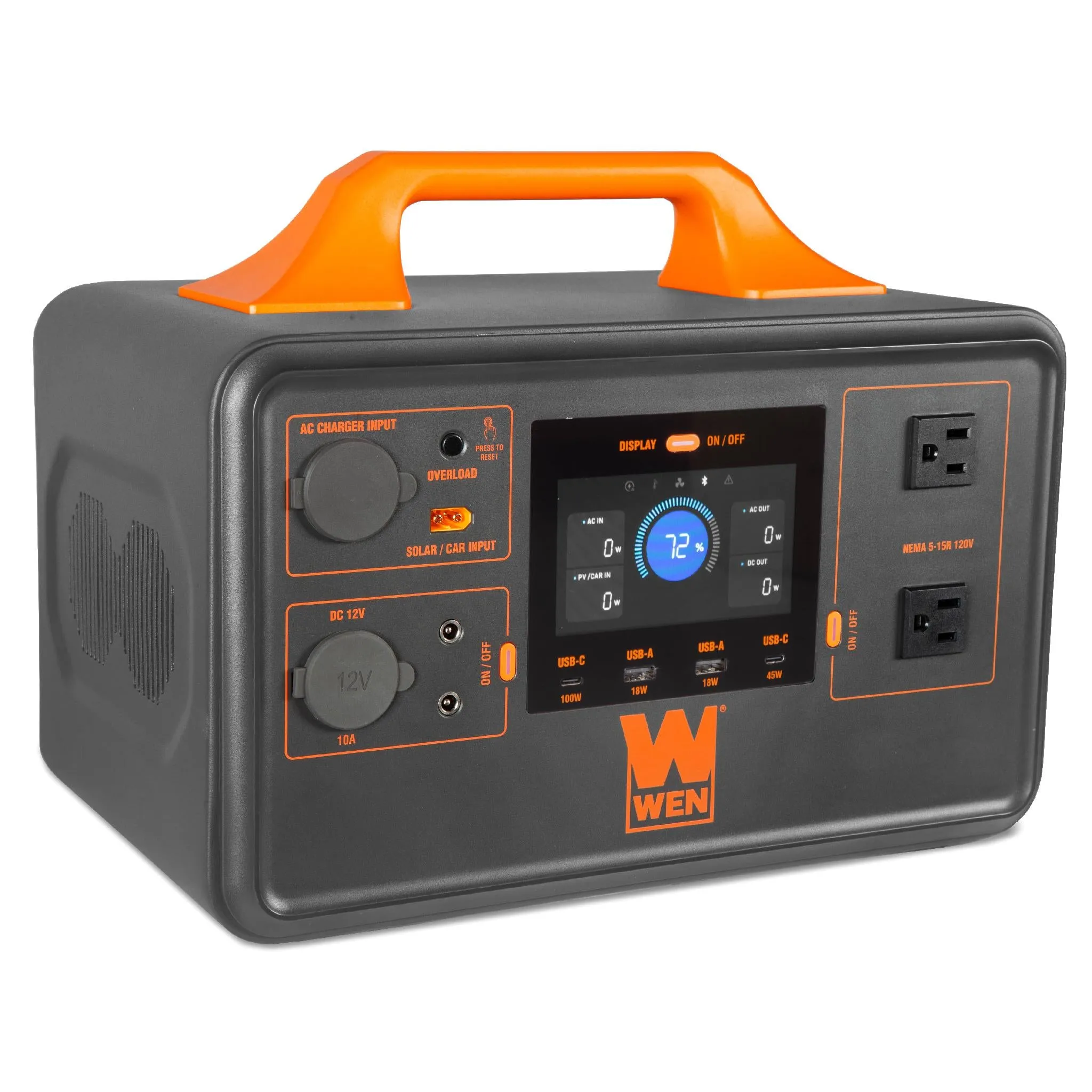 WEN PP1030i 1000-Watt 1030Wh Lithium-Ion Power Station and Battery-Powered Inverter Generator with Bidirectional Charging