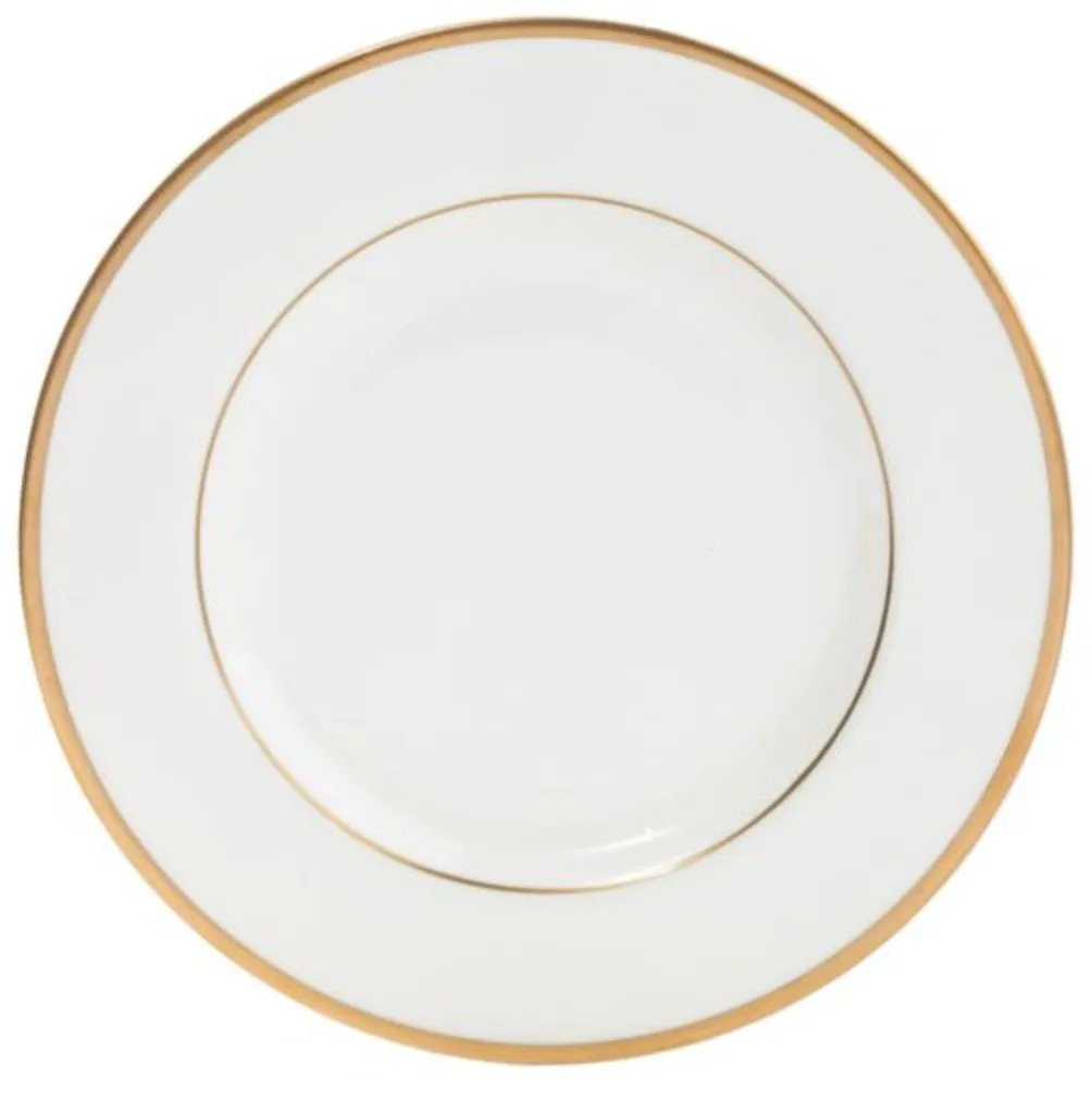 White Signature Gold No Monogram Charger Plate