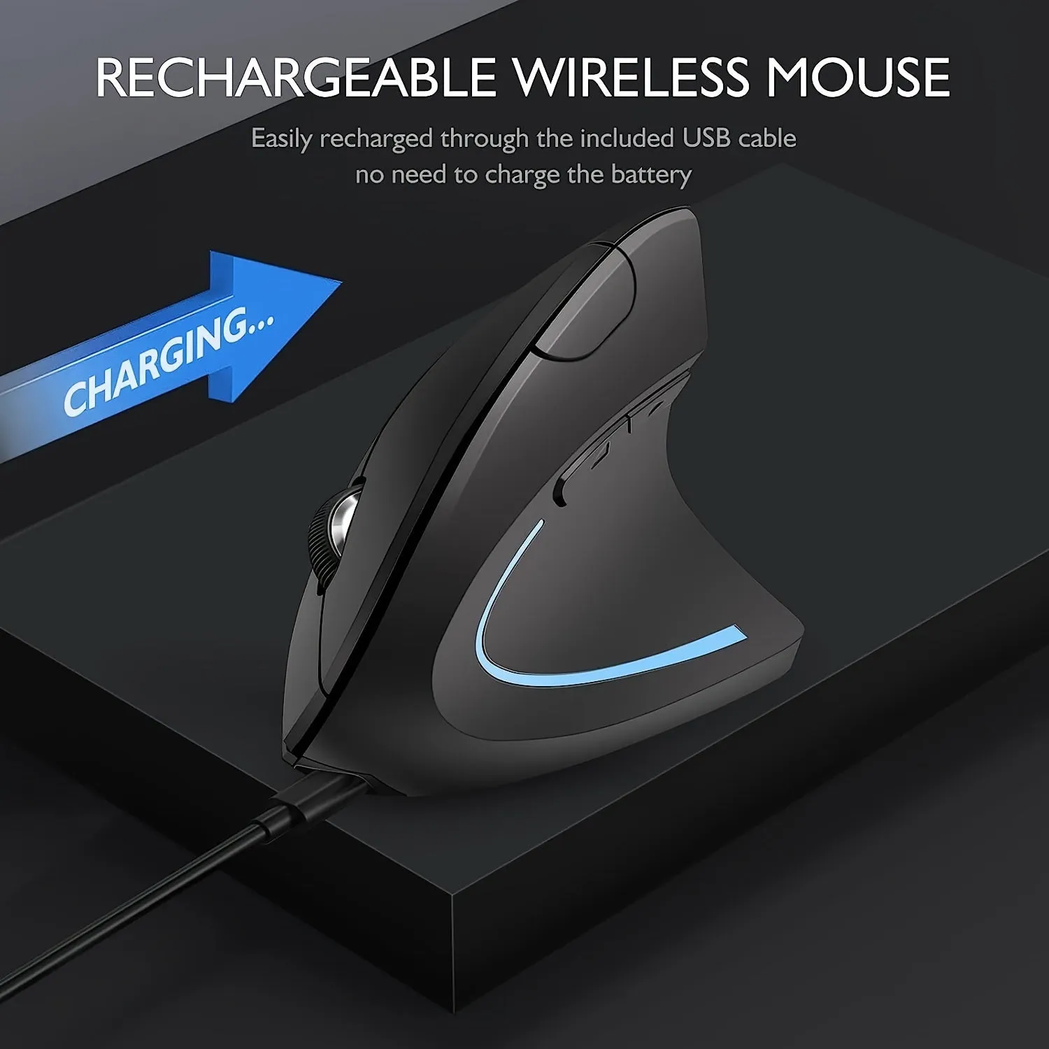 Wowssyo Ergonomic Dual Mode Wireless Mouse Enhance Your Productivity Across Devices