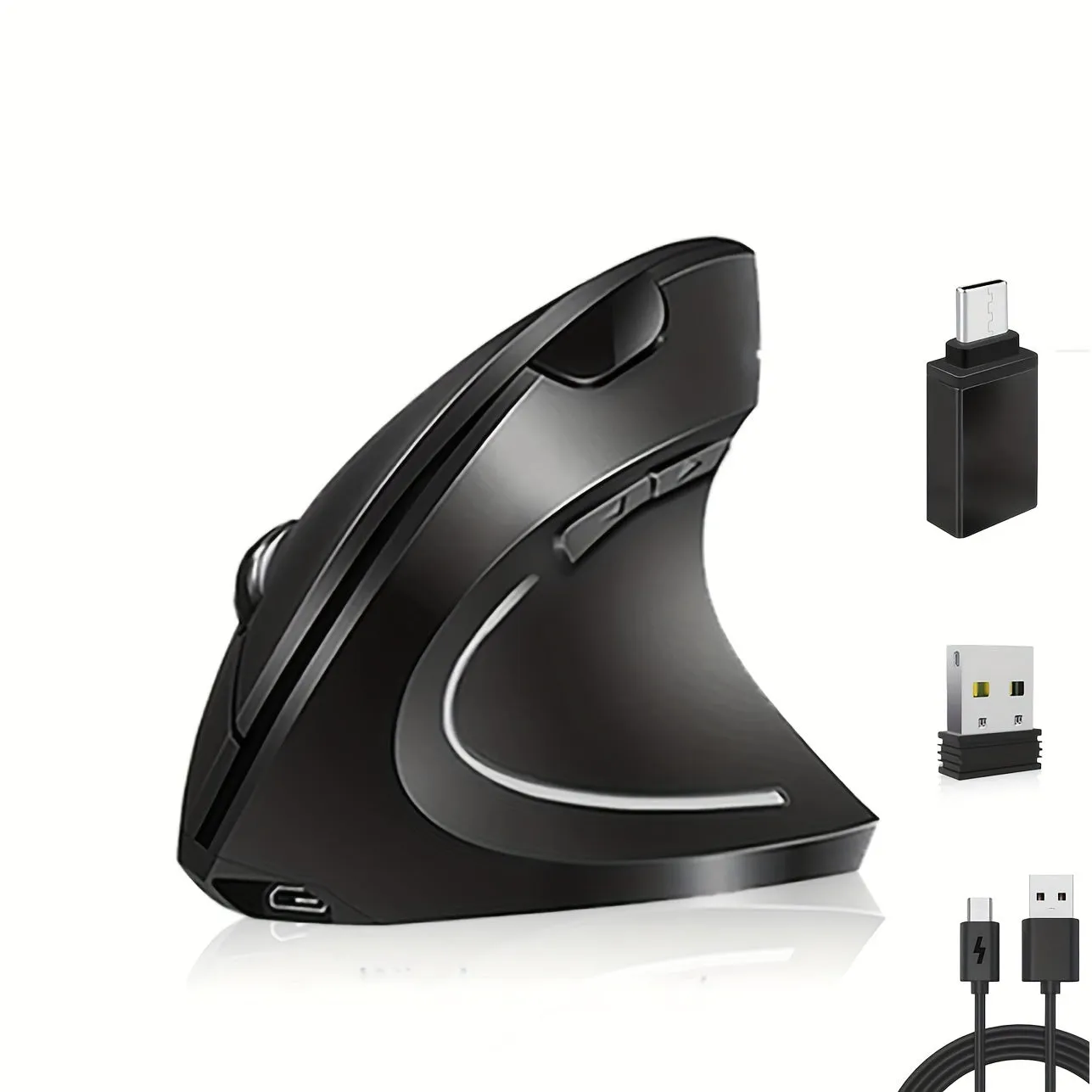 Wowssyo Ergonomic Dual Mode Wireless Mouse Enhance Your Productivity Across Devices